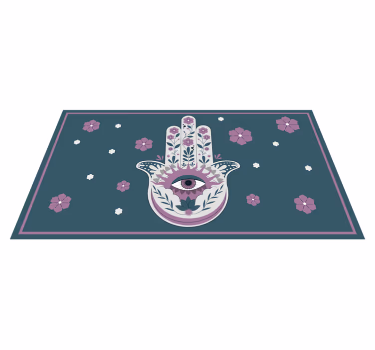 Hamsa Hand Style mandala rug - TenStickers