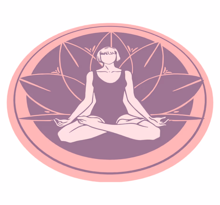 Serene Meditation Symbol mandala rug - TenStickers