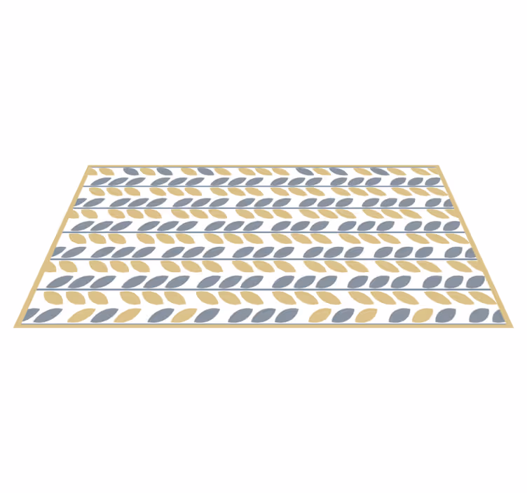 Leafy Pattern Stripes nature rug - TenStickers
