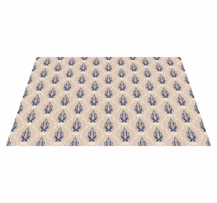 Delicate Floral Motifs living room rug - TenStickers