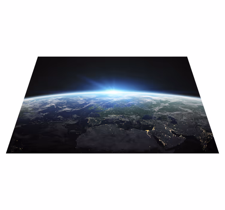 Earth's bright horizon teenage bedroom rug - TenStickers