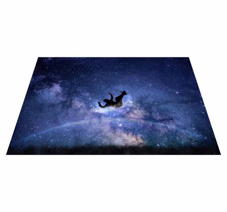 Falling Through Cosmos star rug - TenStickers