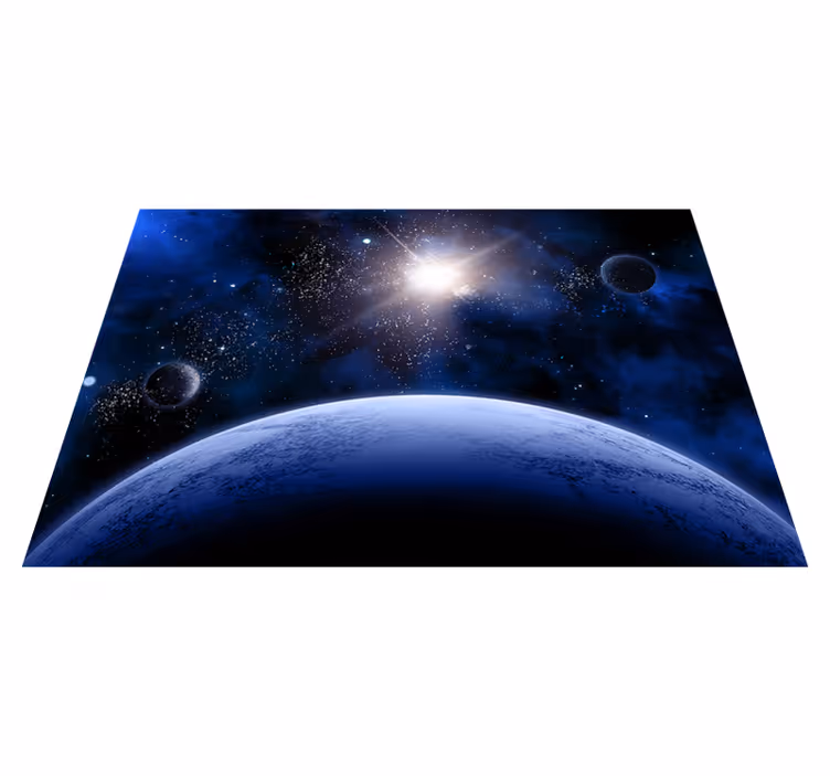 Cosmic starry scene kids rug - TenStickers