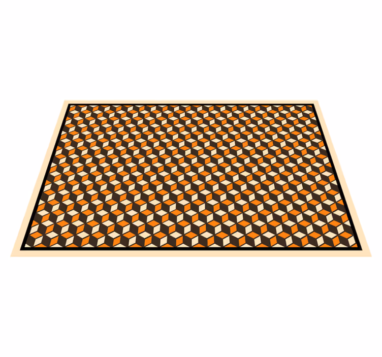 Vibrant Hexagonal Shapes geometric rug - TenStickers