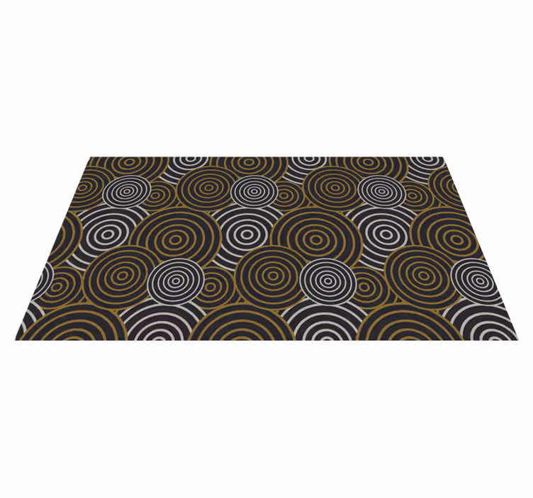 Circles in Contrast geometric rug - TenStickers