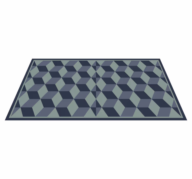 Cubic Pattern Play geometric rug - TenStickers