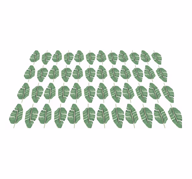 Opulent Leaf Motif nature rug - TenStickers