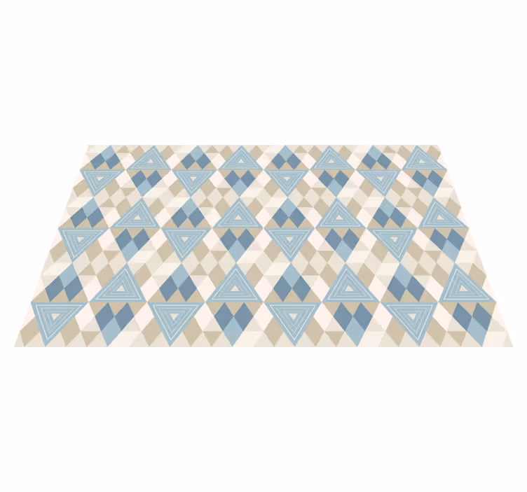 Triangles and Diamonds geometric rug - TenStickers
