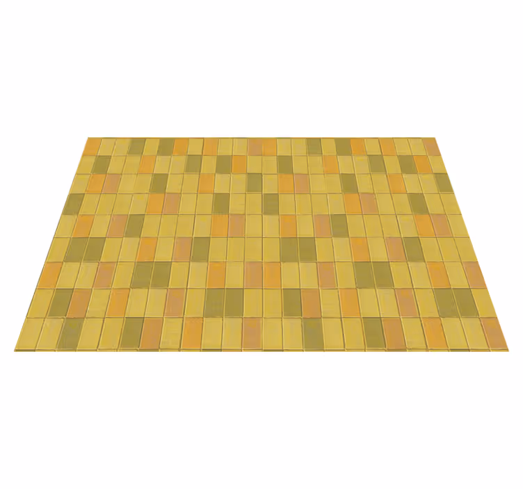 Kawaii style yellow shades tile carpet - TenStickers