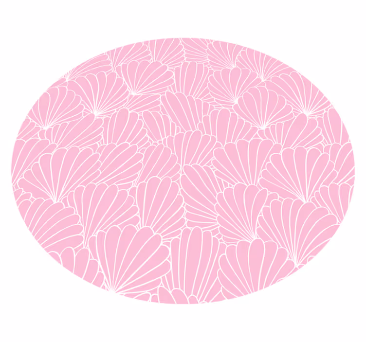 Pink Shell Pattern bathroom mat - TenStickers