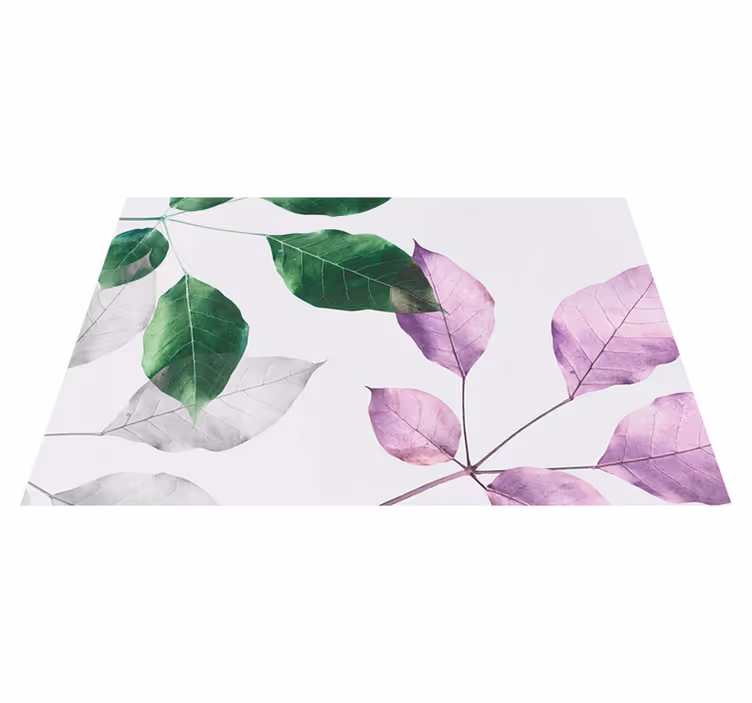 Leafy Botanical Prints floral rug - TenStickers