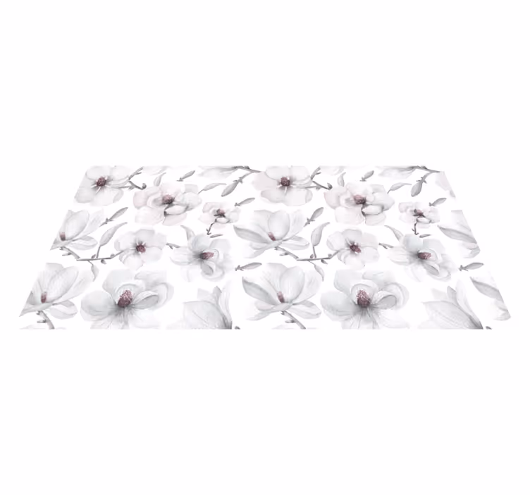 Soft grey Concept floral rug - TenStickers