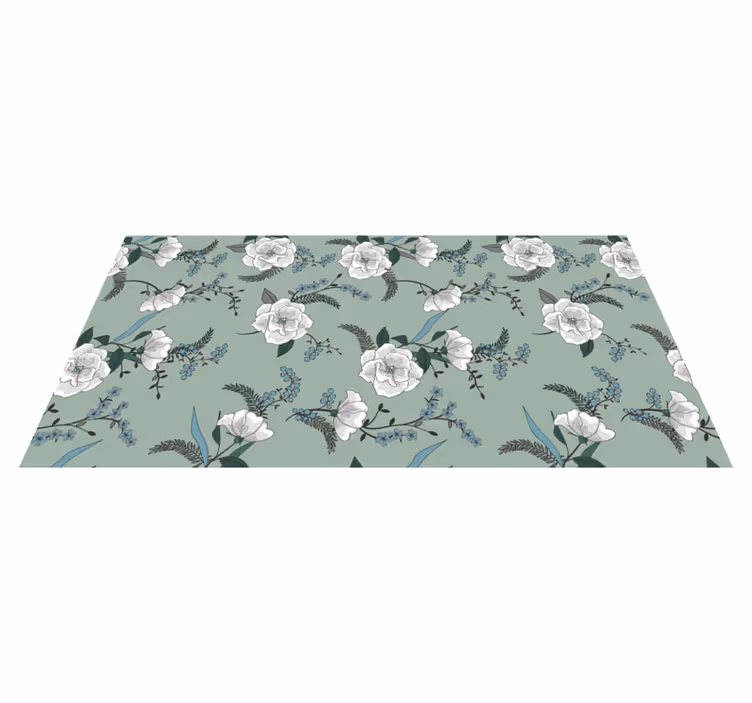 Beautiful white magnolia tree  floral rug - TenStickers