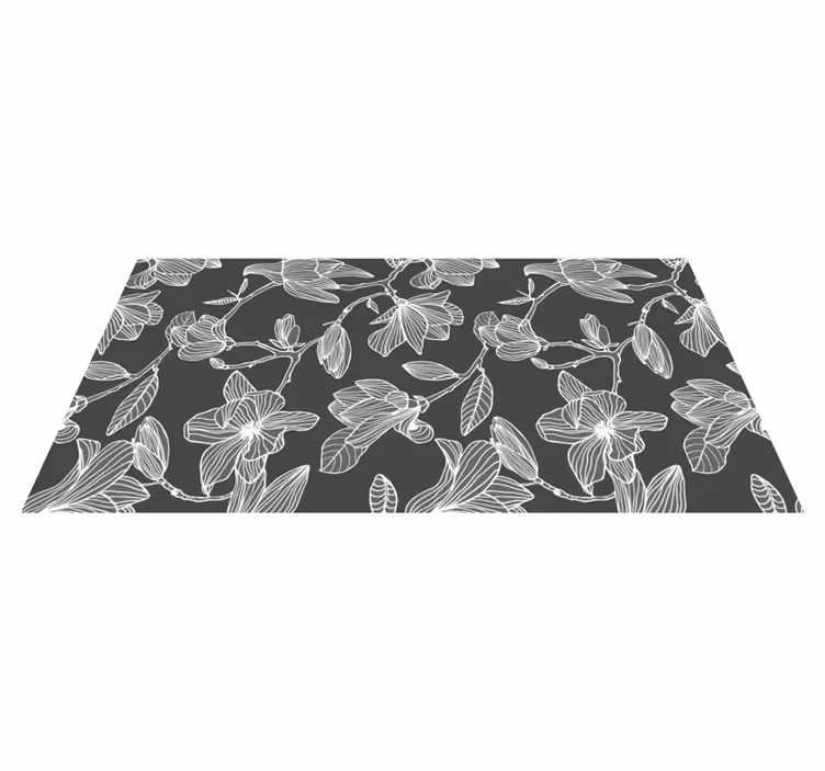 Graceful Botanical Elements floral rug - TenStickers