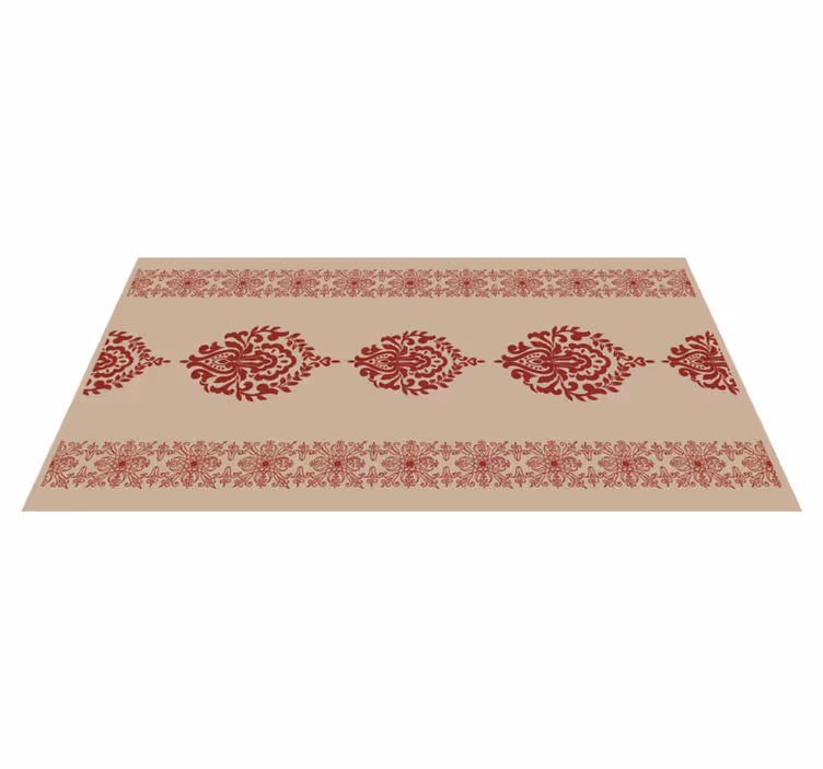 Decorative floral motif modern rug - TenStickers