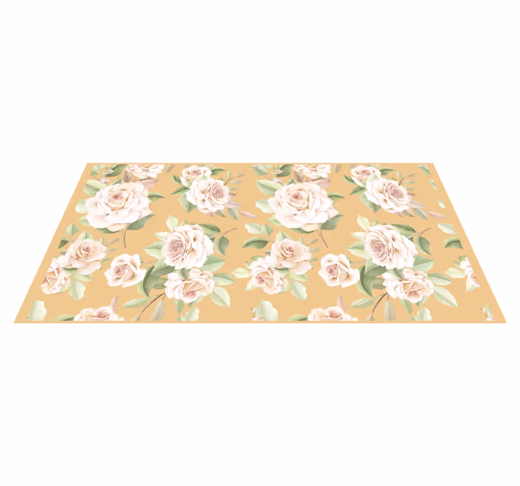 Gentle blossom grace floral rug - TenStickers