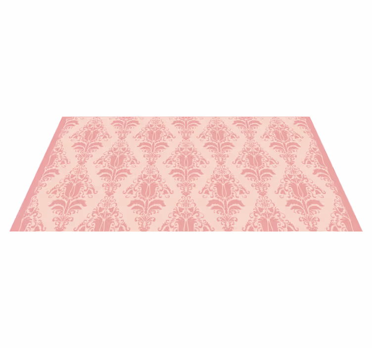 Elegant Pink Motif entrance hall rug - TenStickers