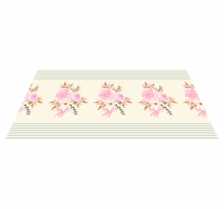 Soft Floral Arrangement bathroom mat - TenStickers