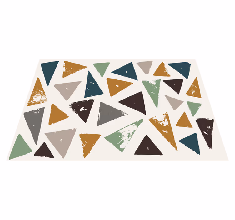 Vibrant Triangle Motif minimalistic rug - TenStickers