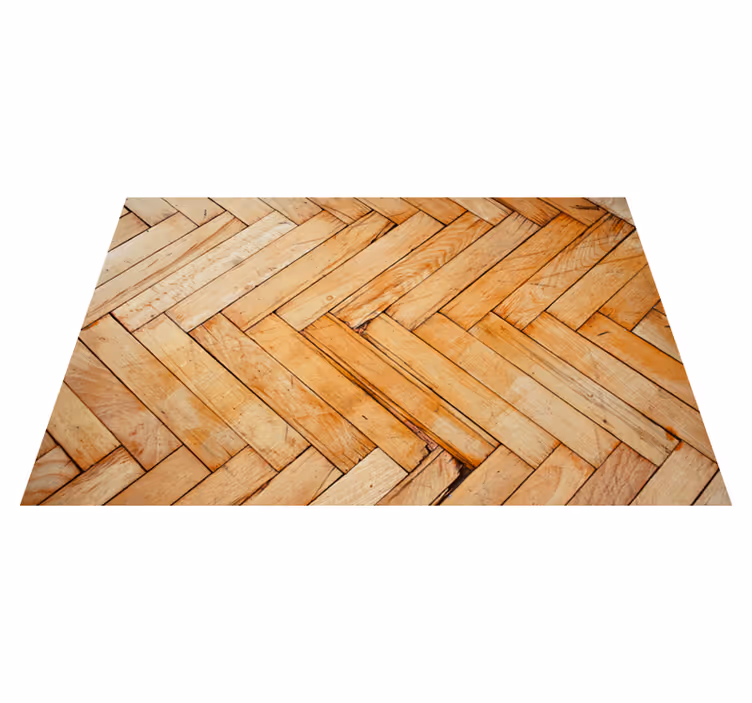 Herringbone Pattern wood effect rug - TenStickers