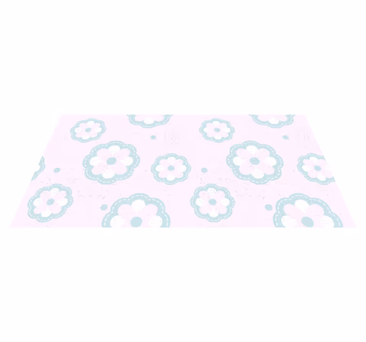 Soft Floral Motif kids rug - TenStickers