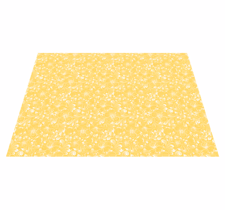 Floral Patterned Design flower rug - TenStickers