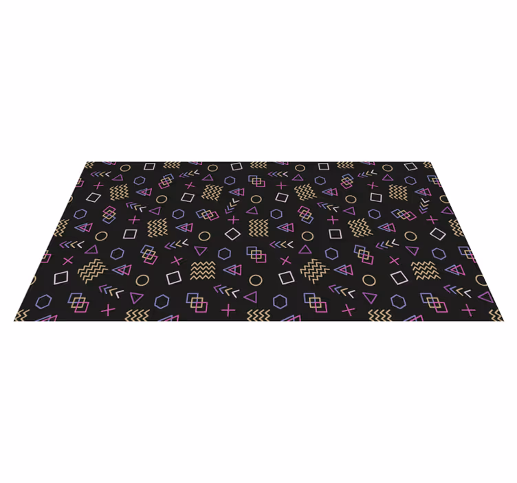 Retro Geometric Shapes vintage rug - TenStickers