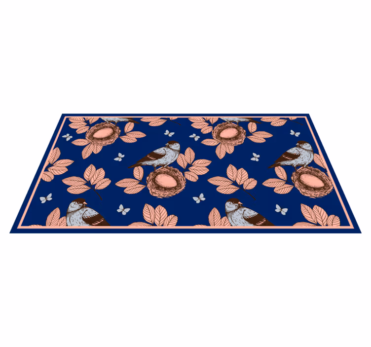 Bird Nest Botanical Motif animal mat - TenStickers