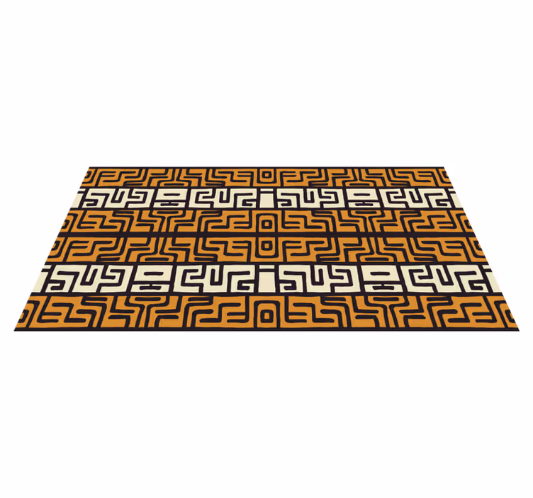 Geometric Labyrinth Pattern stripes rug - TenStickers