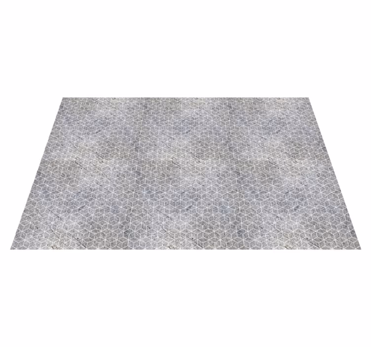 Geometric Pattern Overlay stone effect rug - TenStickers
