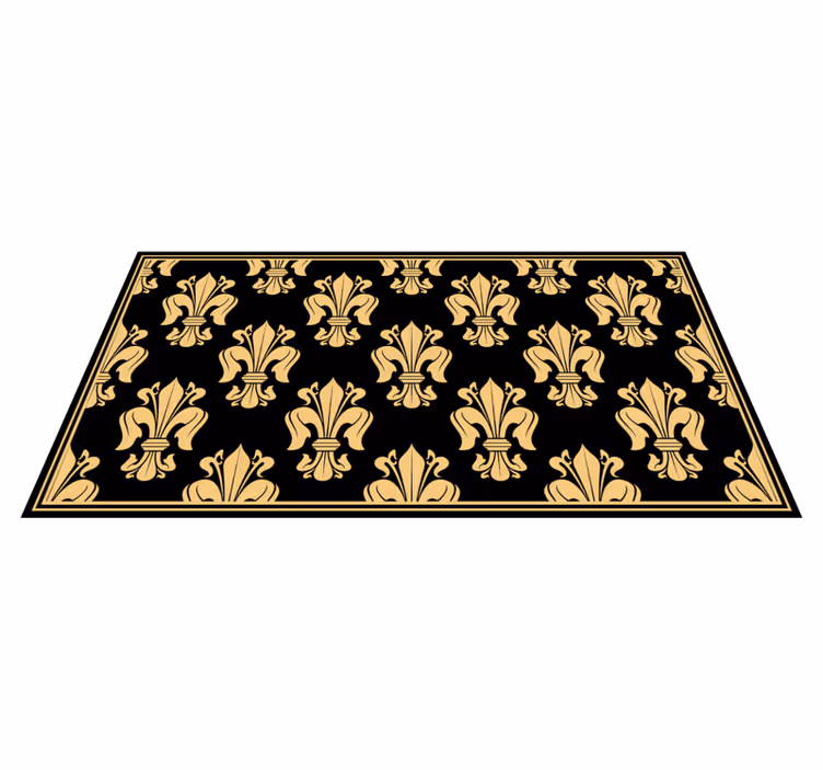 Elegant Fleur-de-Lis Pattern living room rug - TenStickers