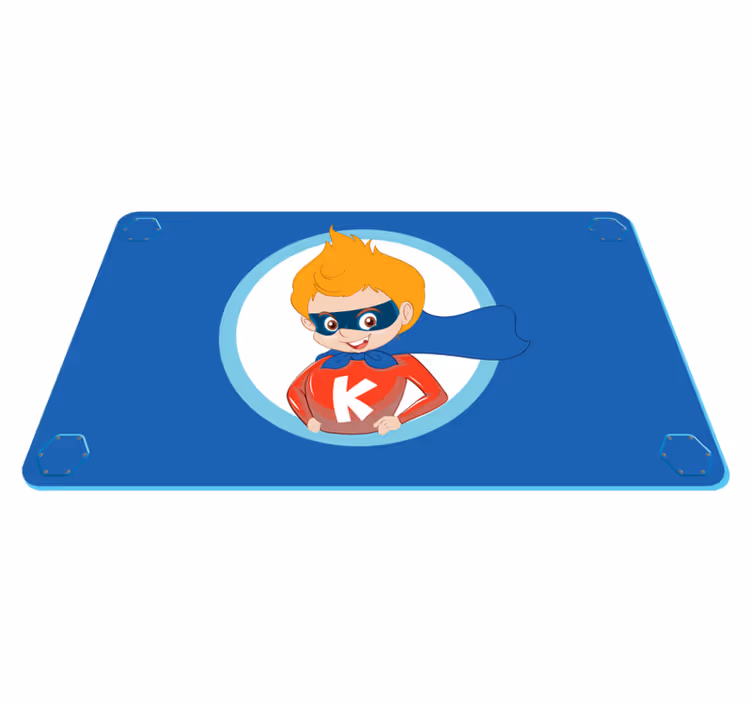Superhero Cartoon Character kids carpet - TenStickers