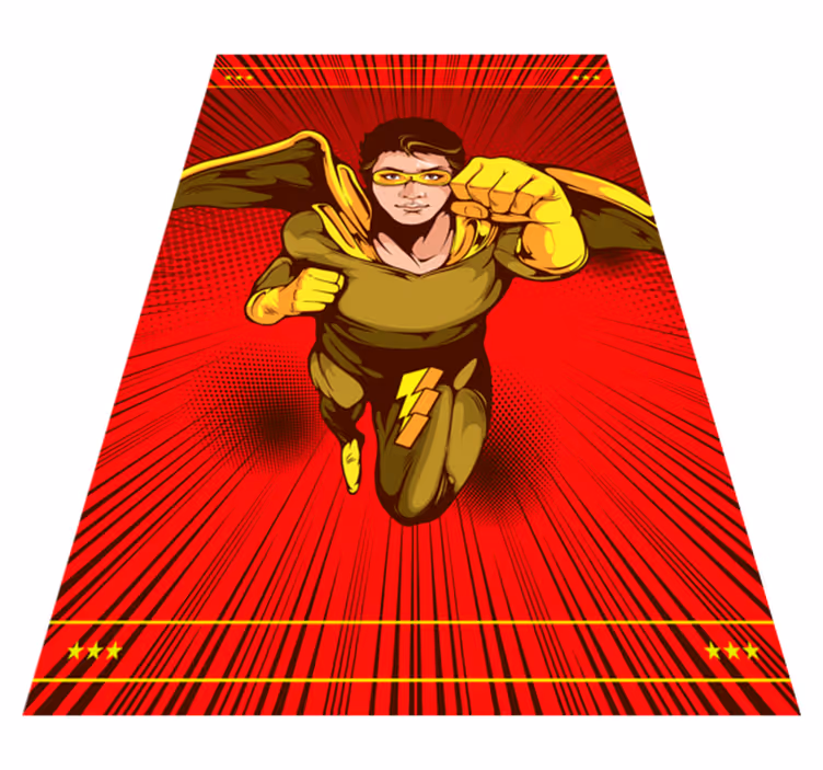 Superhero Action Pose kids rug - TenStickers