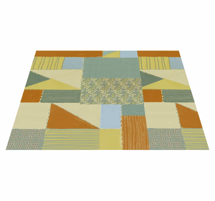 Geometric Patchwork Tapestry geometric rug - TenStickers