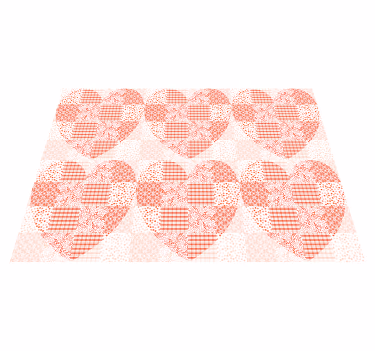 Patterned Heart Overlay entrance hall rug - TenStickers