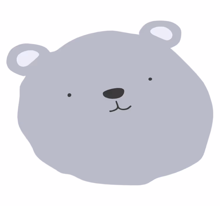 Adorable Bear Cartoon nursery rug - TenStickers