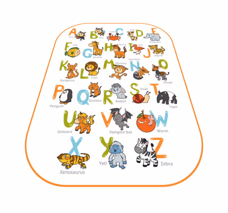 Alphabet carpet animal learning - TenStickers