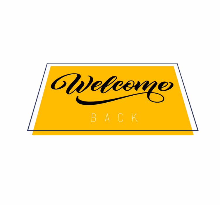 Welcome Back Greeting entrance hall rug - TenStickers