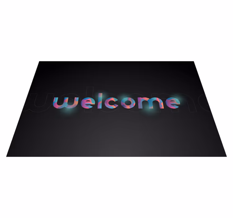 Colorful Welcome Text entrance hall rug - TenStickers