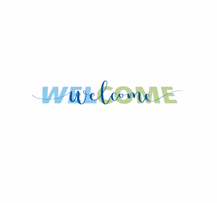 Inviting Entry Text entrance hall rug - TenStickers