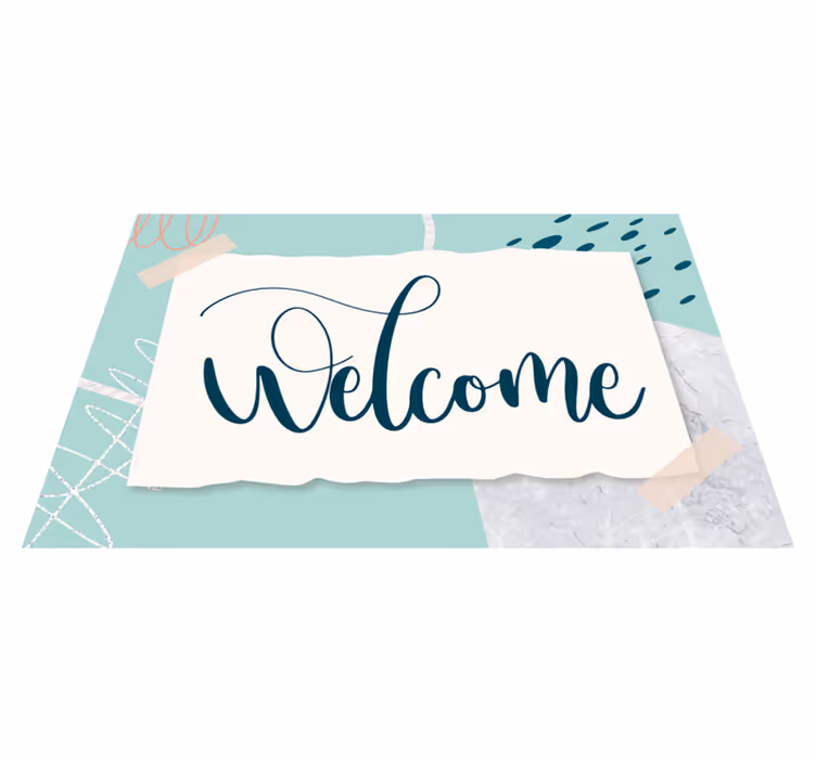 Elegant Entrance Text quote rug - TenStickers