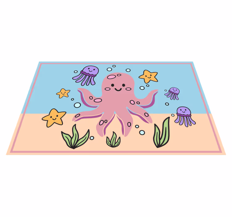 Ocean Friends Illustration kids carpet - TenStickers