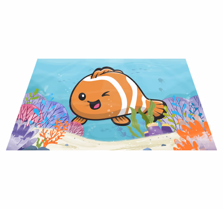 Animated Aquatic Adventure kids carpet - TenStickers