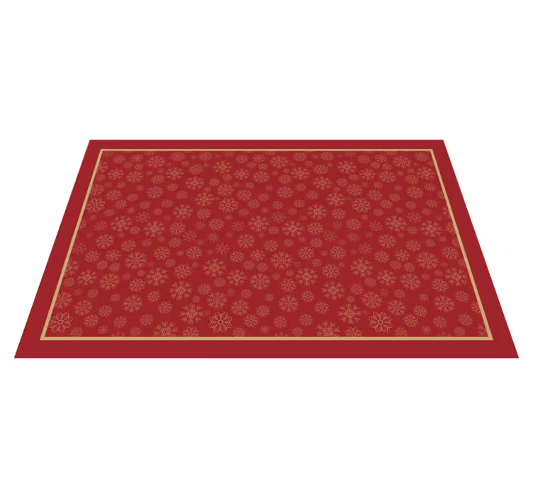 Festive Snowflake Pattern christmas rug - TenStickers