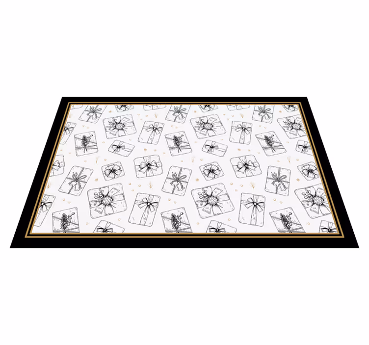 Festive Gift Pattern christmas rug - TenStickers