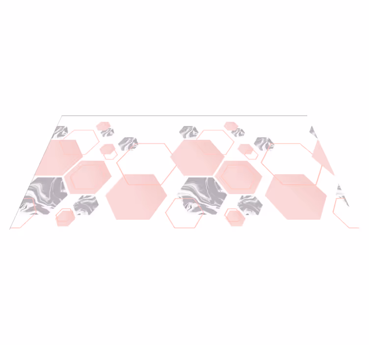 Marbled Hexagons mosaic rug - TenStickers