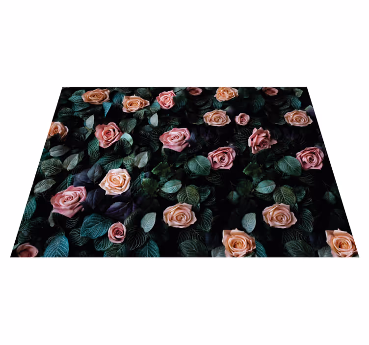 Floral Botanical Representation floral rug - TenStickers