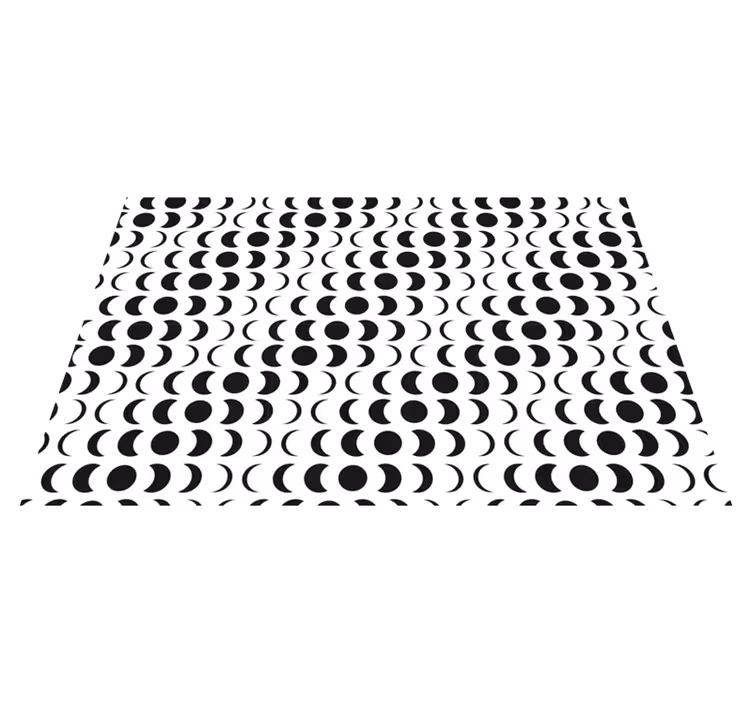 Monochrome Semicircles geometric rug - TenStickers