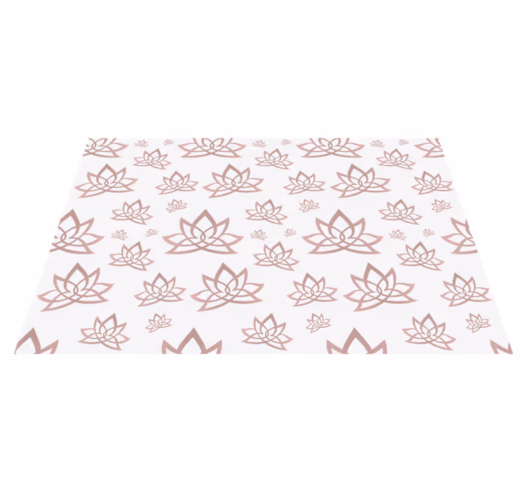 Minimalistic lotus flower pattern modern rug - TenStickers