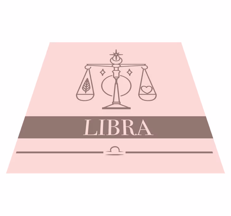 Libra Balance Design quote rug - TenStickers